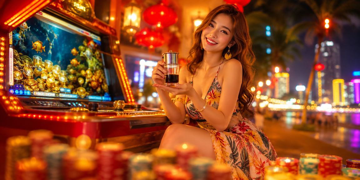 Cảnh thưởng thức cà phê tại Nha Trang sau khi đặt cược thành công tại 226dw
